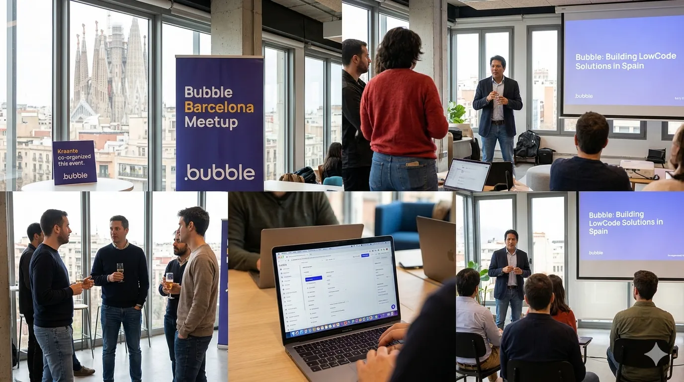 Bubble community meetup in Barcelona, co-organized by Kreante