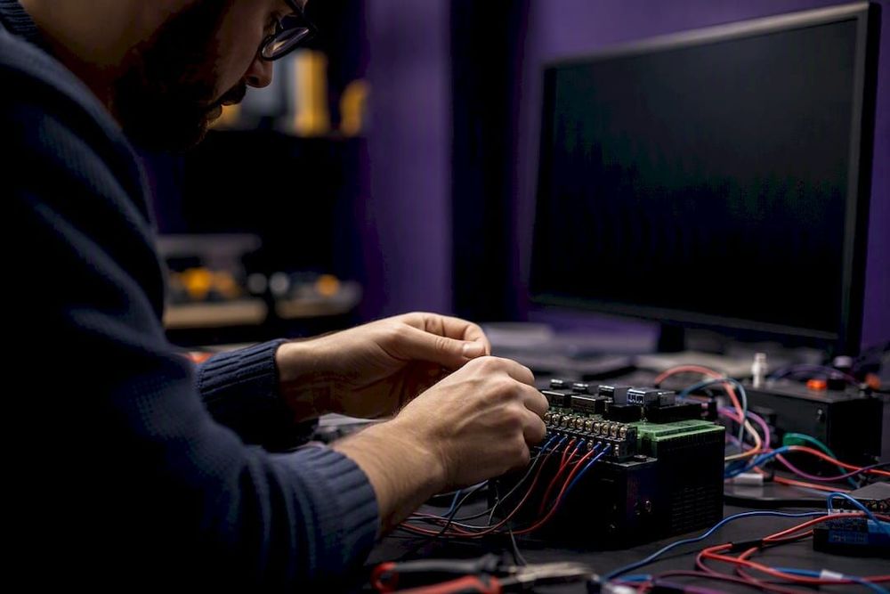 Hands wiring AI automation device hardware