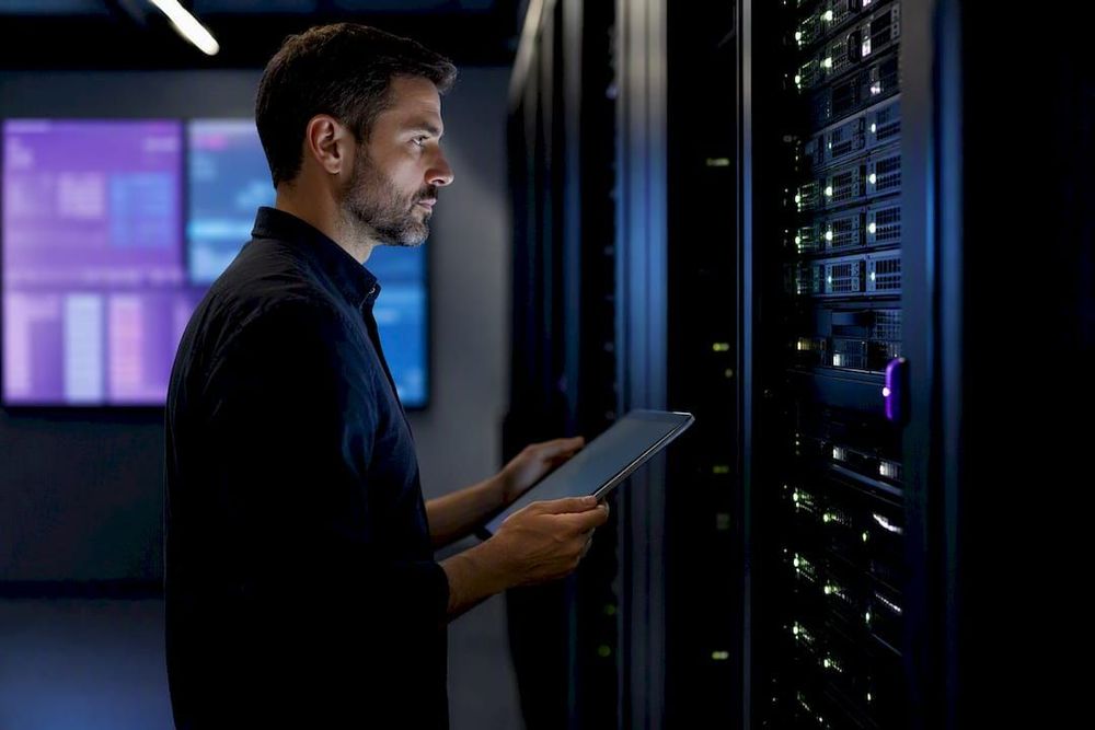 Engineer monitoring an analytics data pipeline