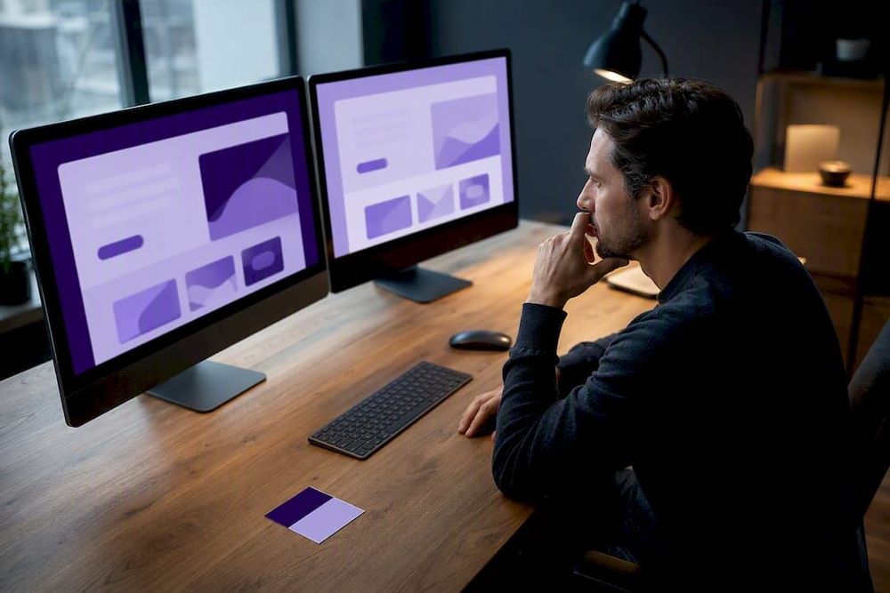 Strategist comparing landing page variants