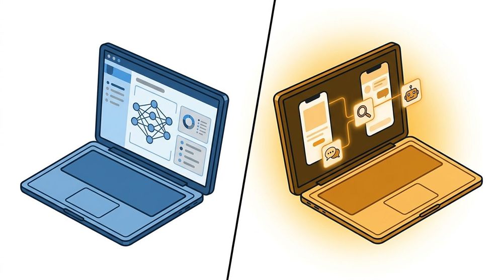 Abstract illustration for the article Meilleures agences IA en France : comparatif B2B 2026