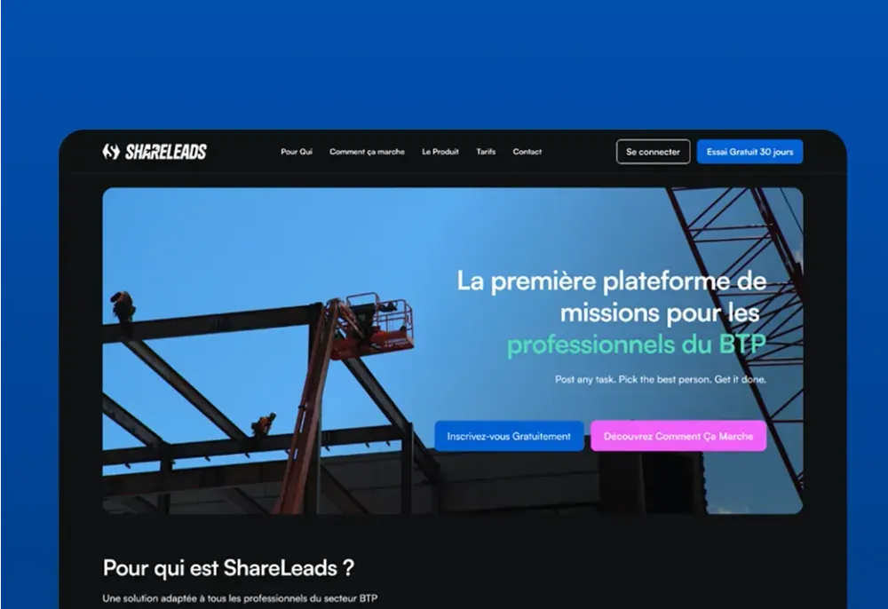 ShareLeads: B2B Marketplace for Construction Pros