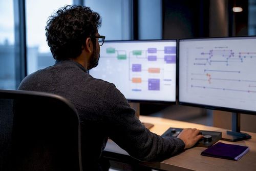 Engineer tracing an AI agent workflow
